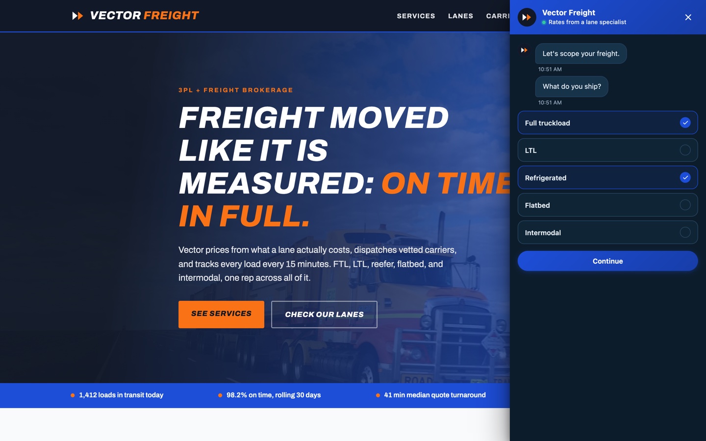 Example build: Vector Freight with an open slide-out magnet